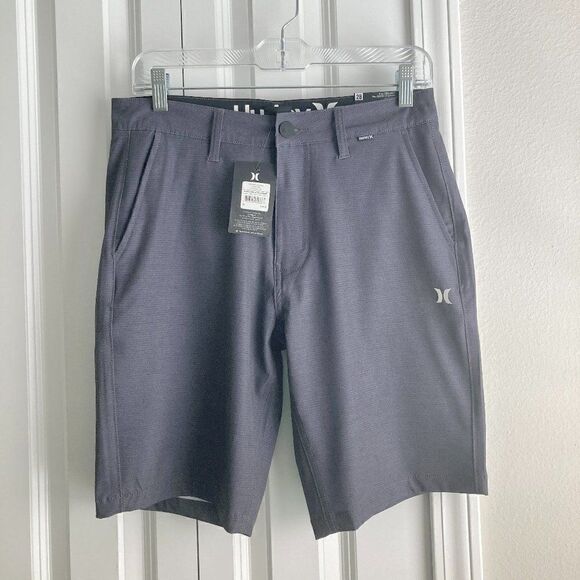 Hurley Men's Hybrid printed walk shorts 4-way stretch Gray NWT size 28 - Picture 1 of 9